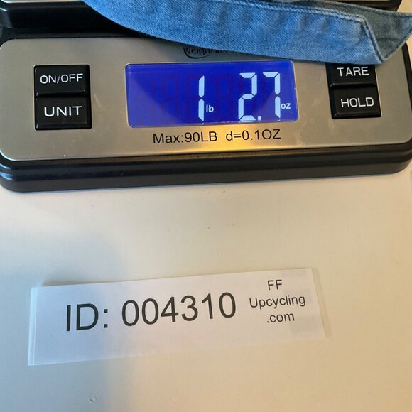 VTG Karin Steven Small Embroidered Denim Maxi Dress Peter Pan Collar Cottage - Picture 15 of 15